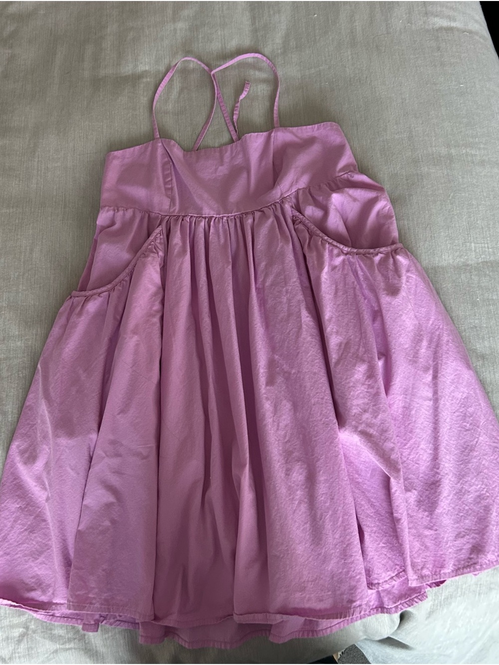 Urban Outfitters Pink Strappy Summer Dress with Pockets